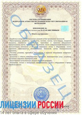 Образец сертификата соответствия (приложение) Арсеньев Сертификат ISO 27001
